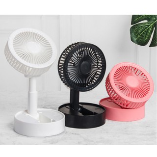 Quạt mini cầm tay để bàn Fan A10, sạc tích điện gấp gọn có đế để bàn xoay 180 độ, 3 tốc độ gió