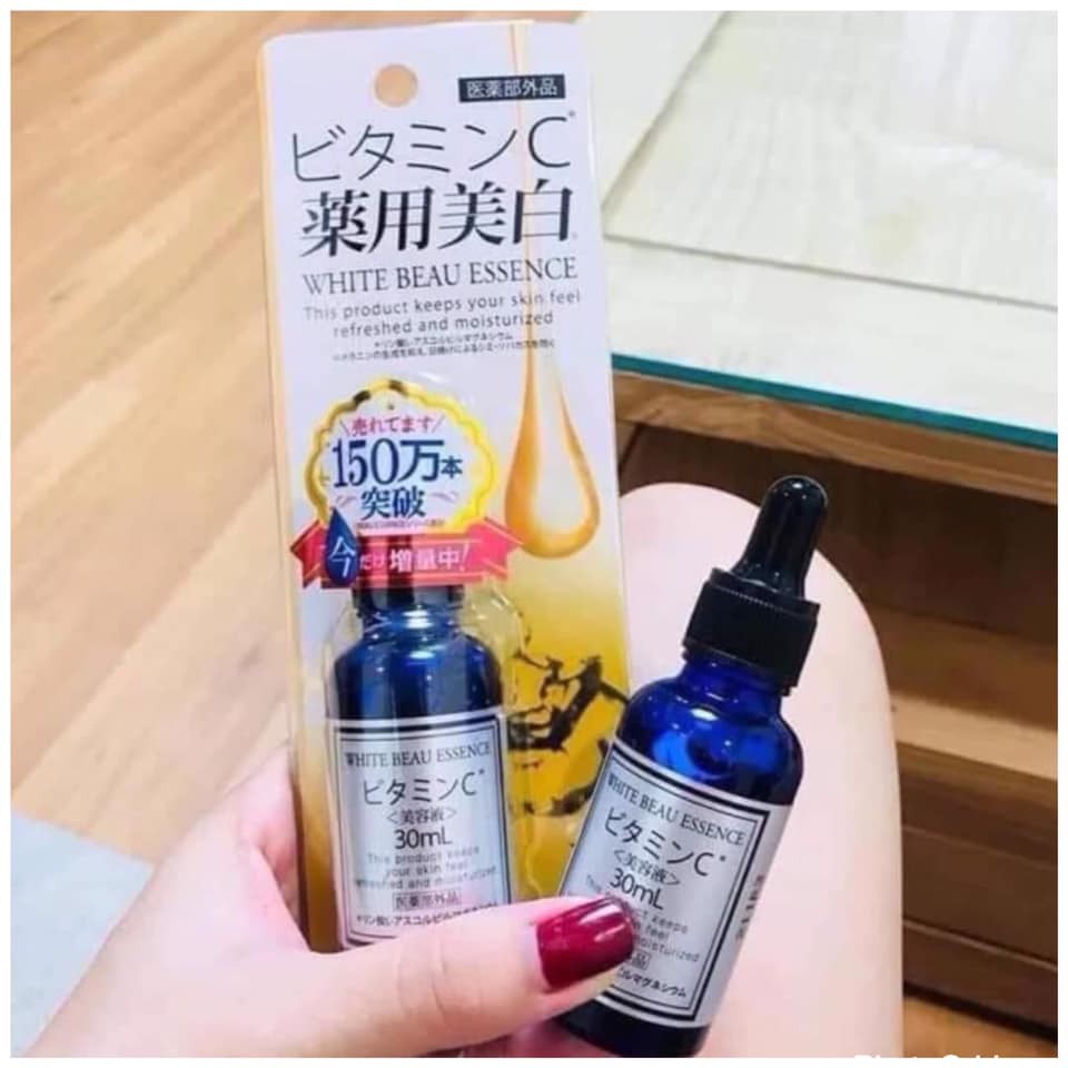 Serum Dưỡng Sáng Da Vitamin C White Beau Esence Nhật Bản 25ml Sáng Da Cải Thiện Thâm Nám Hiệu Quả