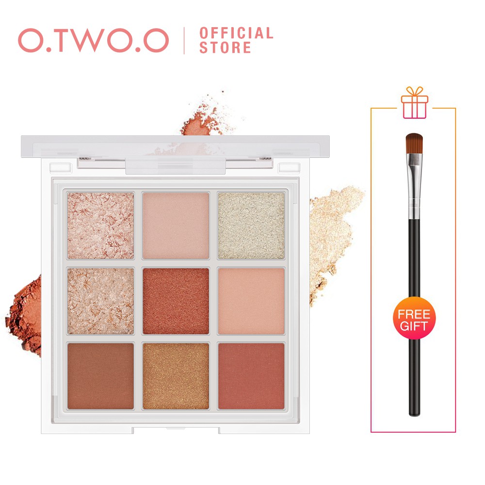 Bảng Phấn Mắt Trang Điểm O.TWO.O Ánh Ngọc Trai Sang Trọng Với 9 Màu Đa Dạng 110g