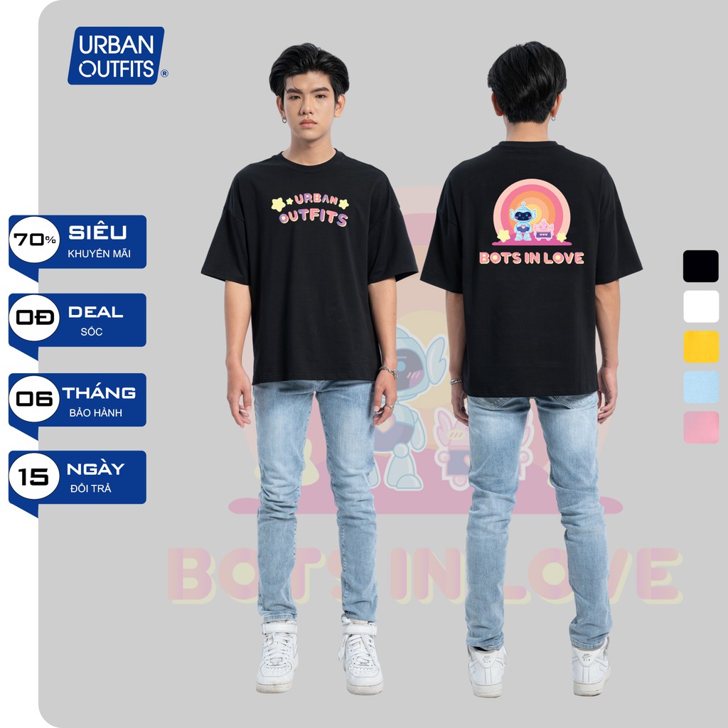 Áo Thun Tay Lỡ Nữ Nam Form Rộng URBAN OUTFITS In Bots In Love ATO33 Cotton 4 Chiều Local Brand