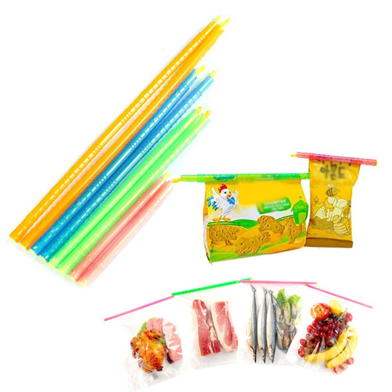 Set 30 Que Nhựa Niêm Phong Túi Thực Phẩm 5 Màu