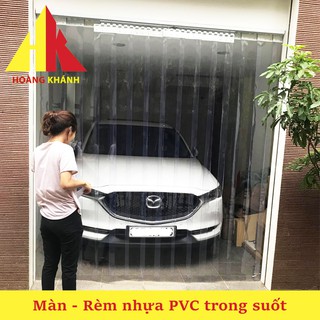 Rèm nhựa PVC trong suốt HOANGKHANH (dày 1.5mm - Đầy đủ phụ kiện) - Rèm ngăn lạnh điều hoà, chắn gió, chắn bụi