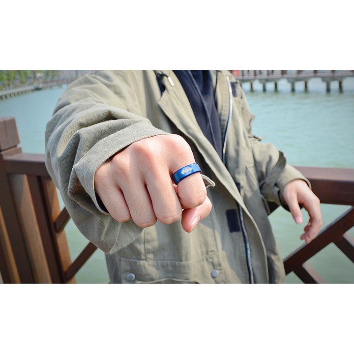 COMBO 05 NHẪN BATMAN INOX BẢNG TO 8LY CÓ ĐỦ MÀU N658 - tặng hộp - siêu đẹp, chuẩn thời trang