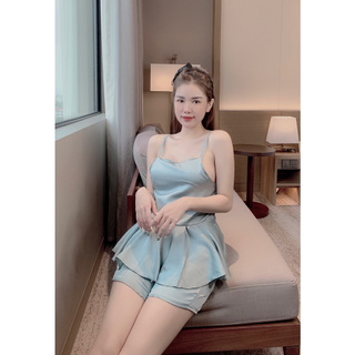 Bộ đồ nữ mặc nhà 2 dây dáng xòe ❌ ẢNH THẬT 💯%❌