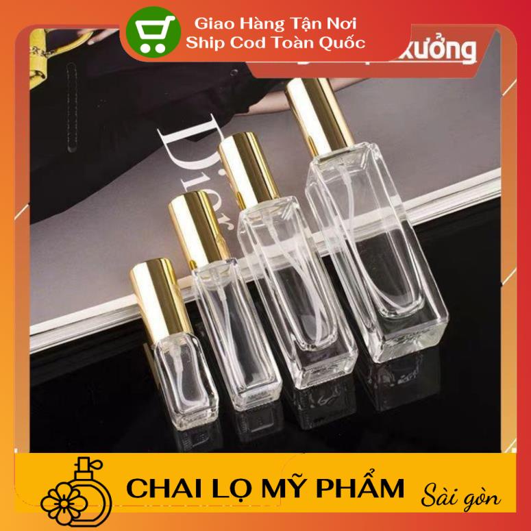 Lọ Chiết Nước Hoa ❤ SIÊU RẺ ❤ Lọ chiết nước hoa vuông 25ml,20ml,10ml,5ml đựng dầu thơm , phụ kiện du lịch