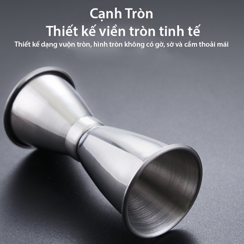 Ly đong 2 đầu/Cốc đong nhựa Jigger 2 Đầu dùng trong định lượng pha chế - LOKING