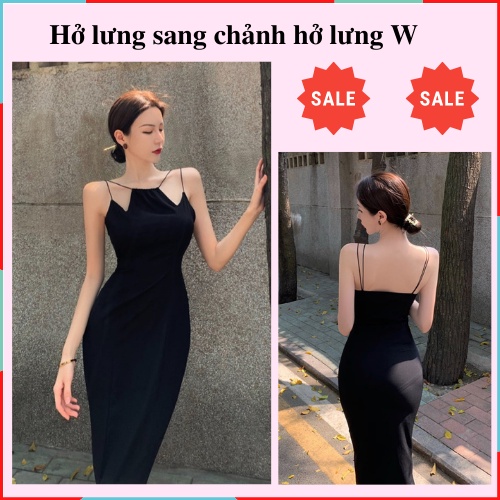 Đầm chữ V sang trọng mã V01 Màu đen