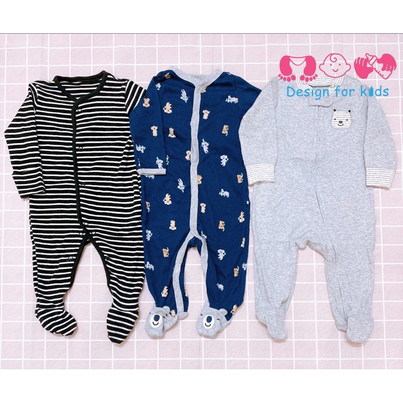 (Chọn mẫu) Sleepsuit bộ body dài tay cho bé trai và bé gái