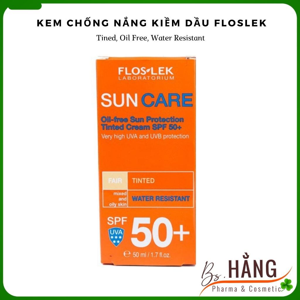 ✅[Chính Hãng] Kem Chống Nắng Kiềm Dầu Floslek - Suncare Oil Free Sun Protection Tined Cream, 50ml