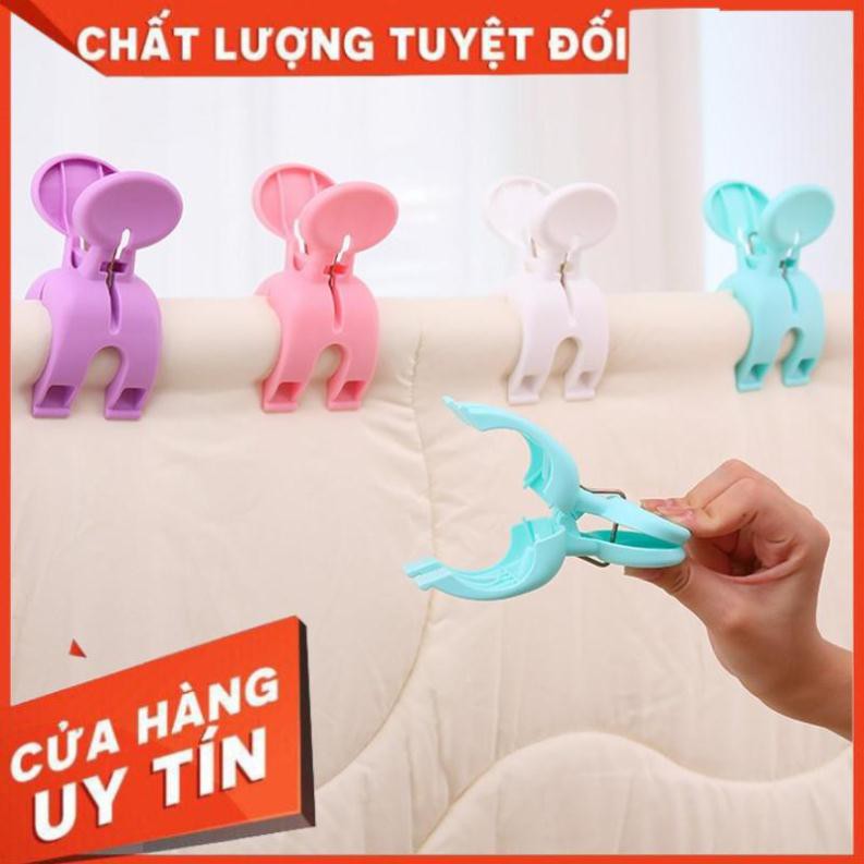 Vỉ 4 cái kẹp quần áo nhựa đại 8022,móc kẹp phơi chăn,phơi khăn trải giường