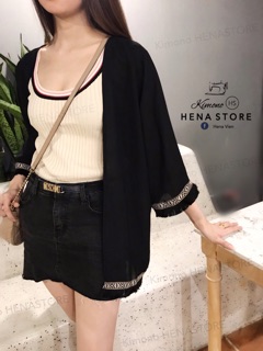 Áo Kimono Thổ Cẩm Tua Rua