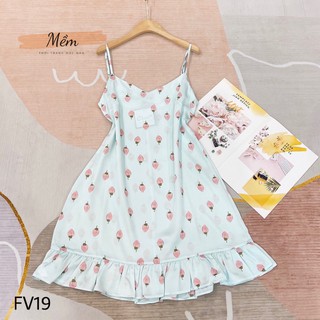 Váy ngủ 2 dây bèo xinh yêu mặc hè