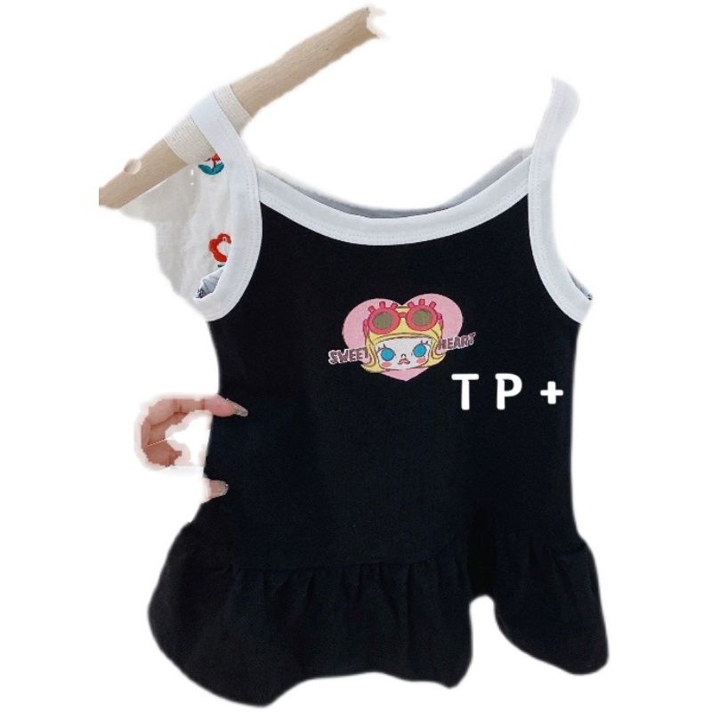 Đầm Công Chúa Hai Dây In Họa Tiết Hoạt Hình Kiểu Hàn Quốc Thời Trang Mùa Hè Cho Bé Gái