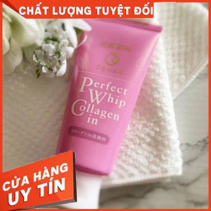 Sửa rửa mặt Senka CHÍNH HÃNG  Sữa rửa mặt Perfect Whip Collagen In giúp mờ nếp nhăn, da săn chắc, chống lão hoá
