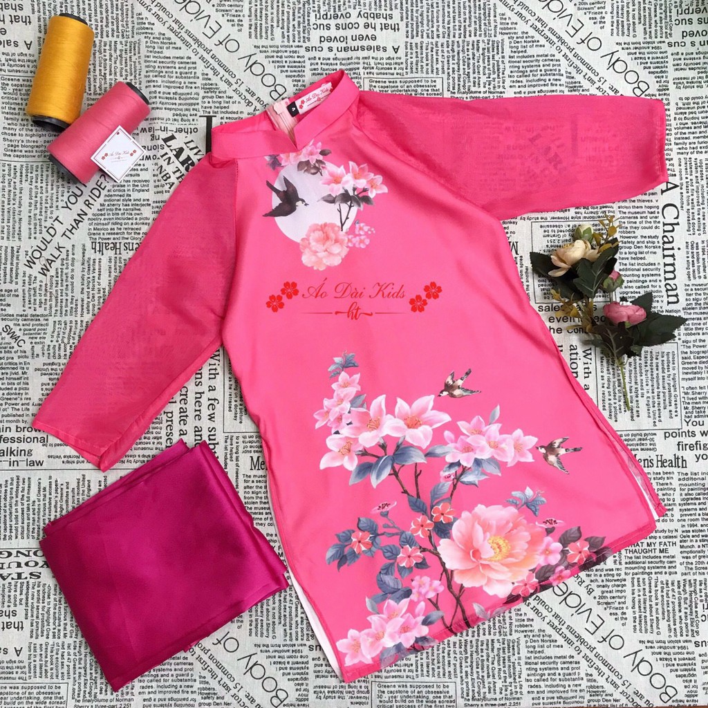 Áo dài cách tân  tay kép kết đính