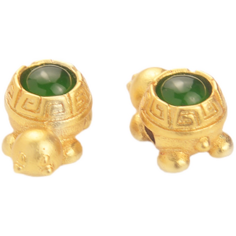 Phụ Kiện Trang Sức Vòng Đeo Tay Hình Rùa May Mắn Màu Vàng Đồng Kiểu Nepal diy