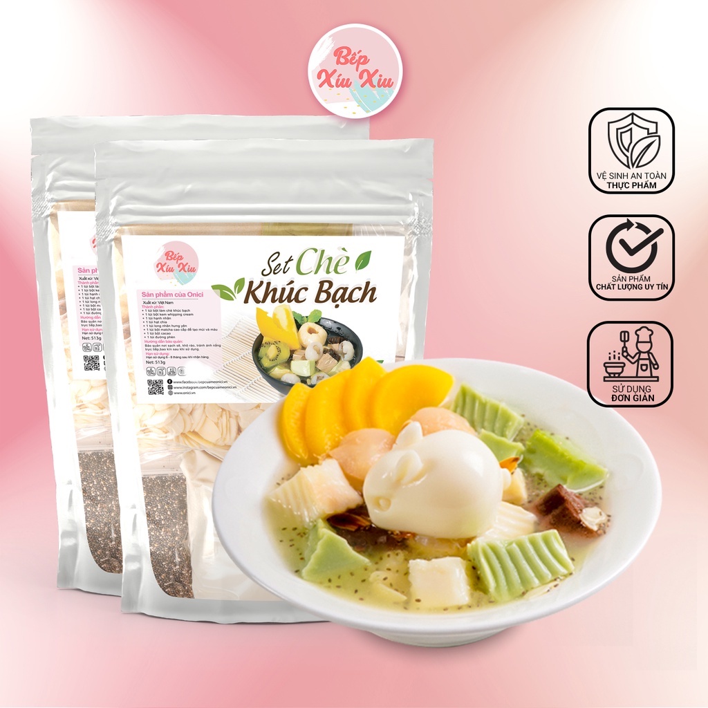 Chè khúc bạch set lớn 20 chén, tự nấu khúc bạch tại nhà cùng BẾP XÍU XIU ngọt mát, thơm ngon