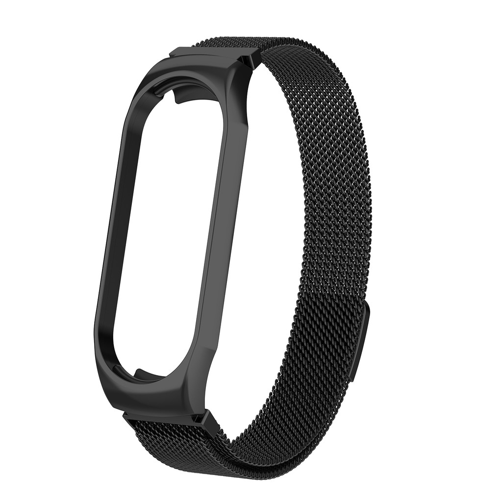 Dây Đeo Inox Khóa Nam Châm Cho Đồng Hồ Thông Minh Xiaomi mi band 7 6 5 4 3