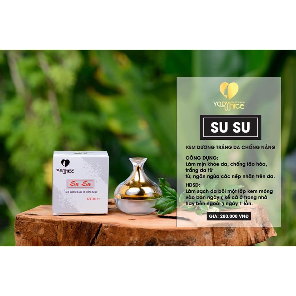 Kem dưỡng trắng da chống nắng Su Su - Yody White Phương Anh