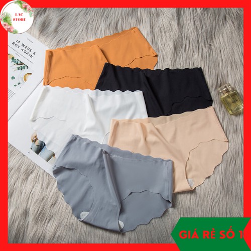 Quần lót nữ đúc su thun lạnh viền sóng không đường may mã QL3