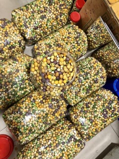 Combo 2kg mít vụn+ 1kg đậu mix