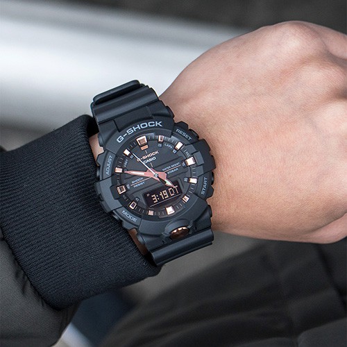 Đồng hồ nam Casio G-Shock GA-810B-1A4DR &amp; G-SHOCK GA-710B-1A9 Rose Gold Black kính c