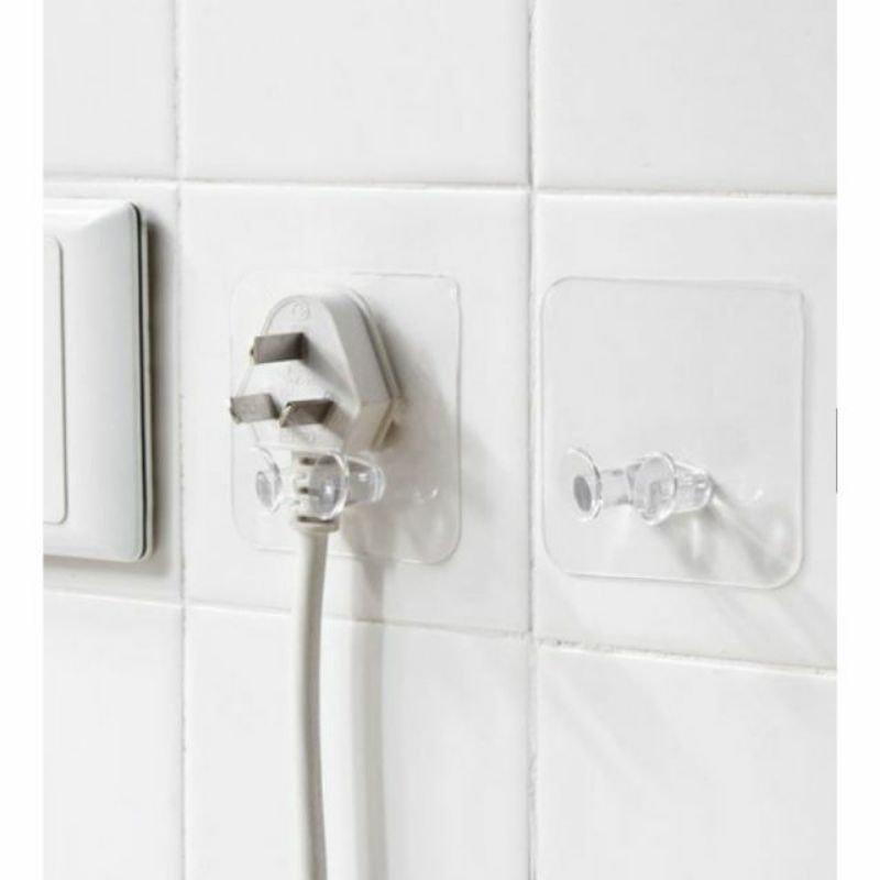 Móc dán tường treo dây trong suốt