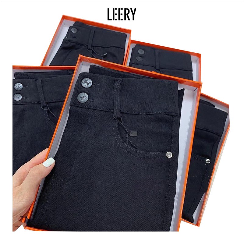 Quần jean nữ LEERY lưng cao, quần tregging chất jean mềm cao cấp dáng skinny nâng mông JEA-01 | BigBuy360 - bigbuy360.vn