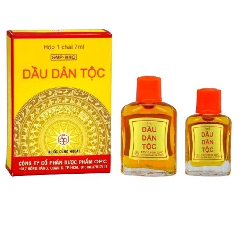 Dầu dân tộc opc (dầu gió dân tộc opc) 3ml, 7ml