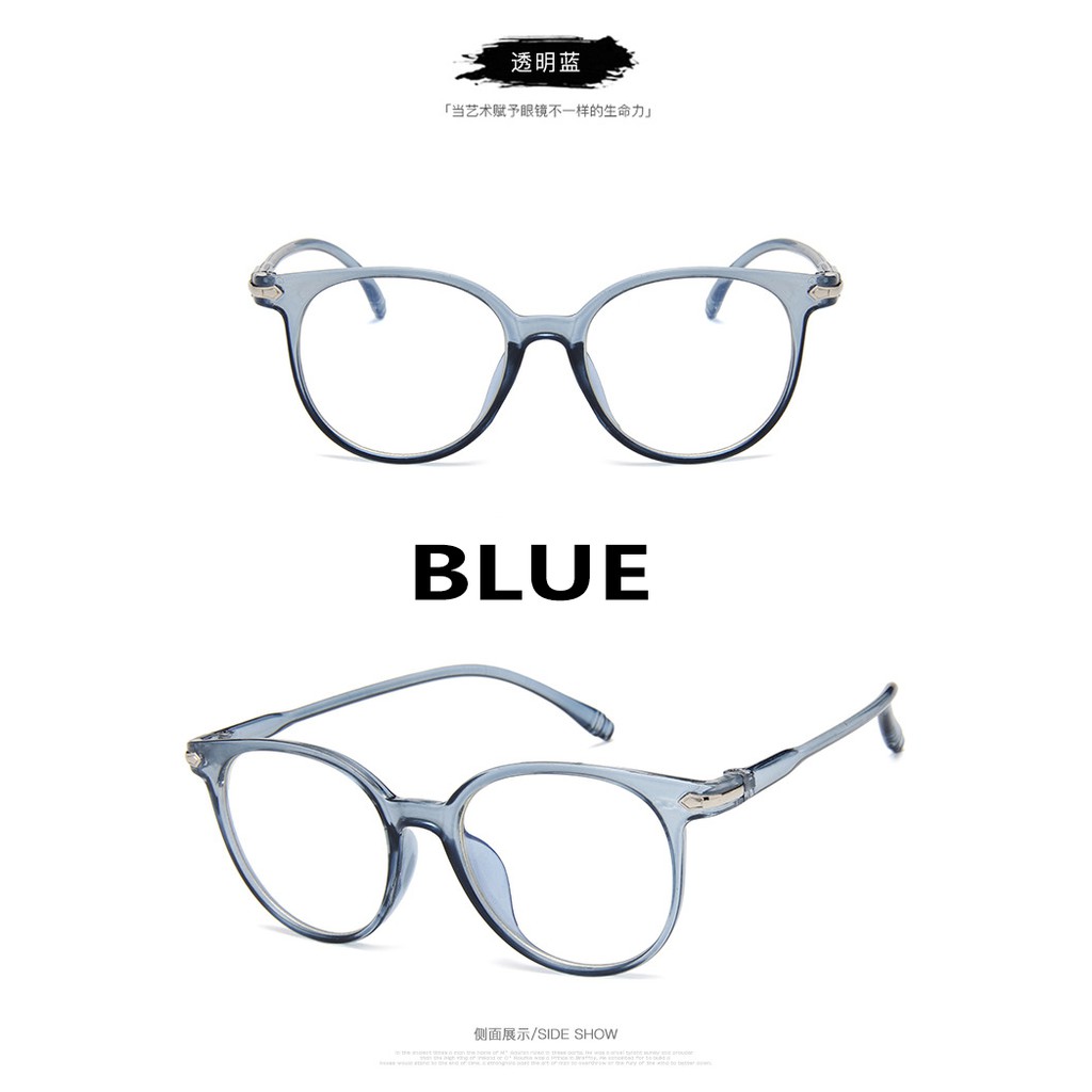 Mắt kính gọng tròn chống ánh sáng xanh kiểu dáng hợp thời trang dành cho nữ