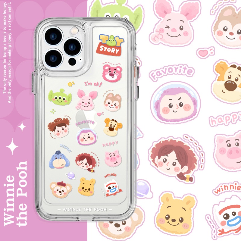 DISNEY Ốp Điện Thoại Mềm Trong Suốt Chống Sốc Hoạt Hình Toy Story Cho iPhone 11 13 12 X XS Pro Max XR 12 13