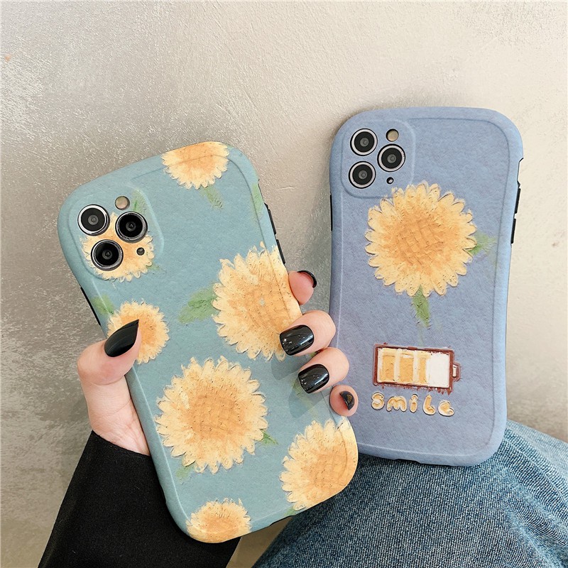 Ốp lưng iphone Blue Sunflower  IMD 7plus/ 8plus / x /xs /xsmax/11/ /11 promax/12/12pro/12promax  DT04 - Dino case