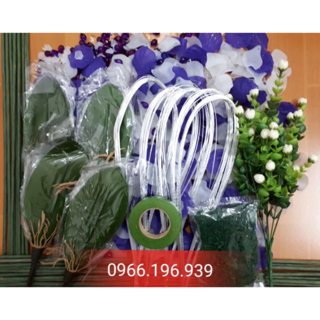 Combo nguyên liệu hoa lan tím pha lê