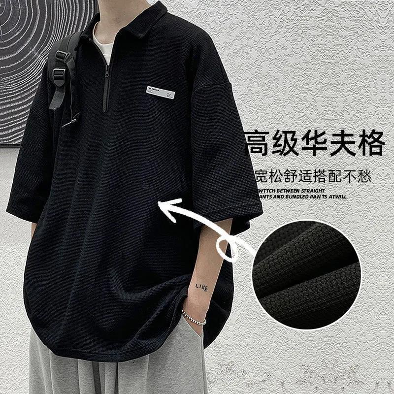 Áo polo Ngắn Tay Thiết Kế Mới Dáng Rộng Năng Động Thời Trang Mùa Hè Dành Cho Nam