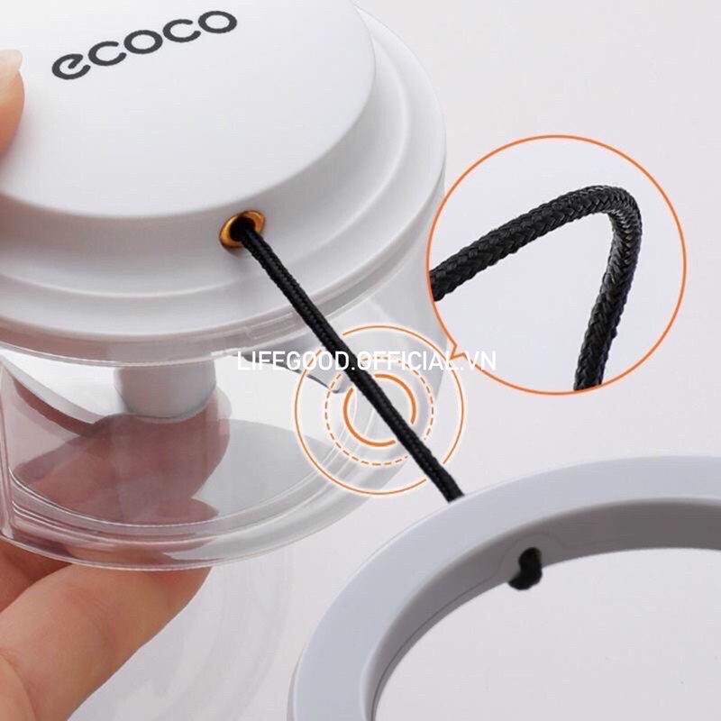 Dụng cụ xay tỏi ớt cầm tay Ecoco, dụng cụ chế biến đồ ăn dặm, dụng cụ xay đa năng kéo tay Ecoco - Ecoco 1919,1920