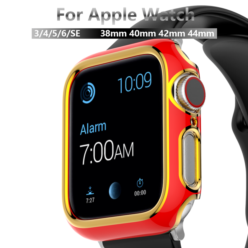 Khung Nhựa Cứng Nhiều Màu Cho Đồng Hồ Thông Minh Apple Watch Series 6 Se 5 4 3 2 1 44mm 40mm 38mm 42mm