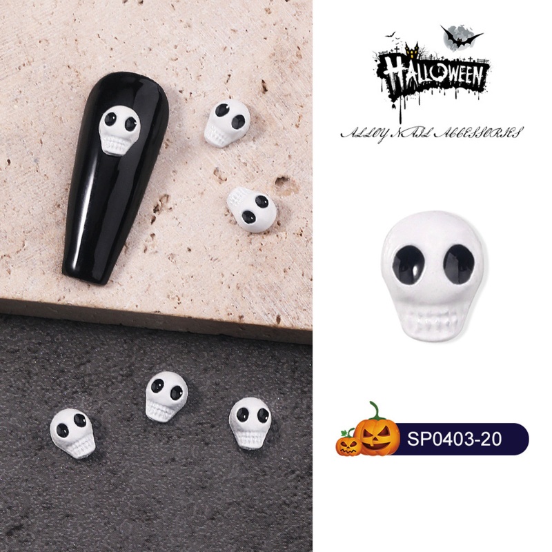 Set 100 Phụ Kiện Trang Trí Móng Tay Nghệ Thuật Chủ Đề Halloween Charms