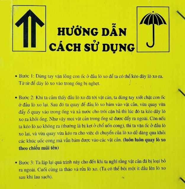 Dụng cụ thông cống tắc nghẽn - Dây 10M