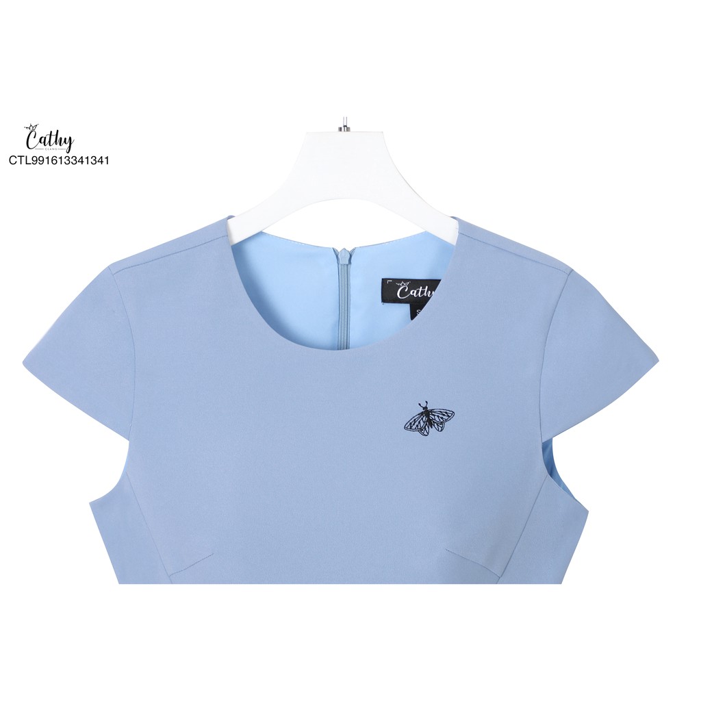 Đầm xoè Cathy Clans đắp mảnh thêu bướm | BigBuy360 - bigbuy360.vn