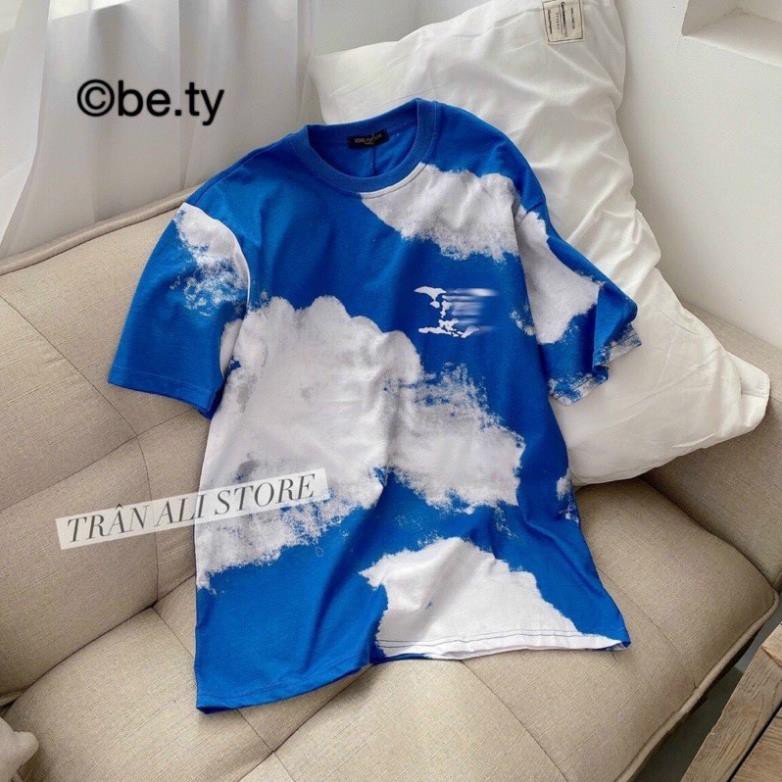 Áo Thun Loang Màu, Áo Phông Nam Nữ Hoạ Tiết  LV Tay Lỡ Vải Dày Oversize - CA30