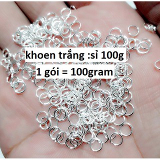 khoen tròn mở sẵn 4mm , 5mm , 6mm , 7mm , 8mm - màu trắng , màu vàng , màu đồng [ sỉ nguyên liệu vòng ]