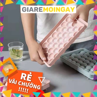 [Giá hủy diệt] Khay đá tròn, khuôn làm đá có nắp đậy thông minh hình viên bi 33 viên Giaremoingay6868