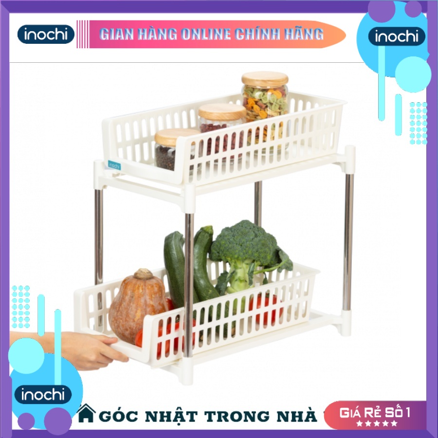Kệ Đựng Đồ Đa Năng Có Khay Trượt 2 Tầng Dùng Để Gia Vị, Vật Dụng Nhà Tắm Tiên Lợi INCOHI