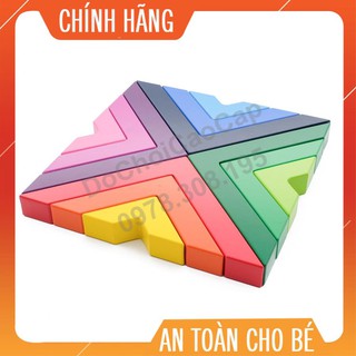 [Quà Tặng Cho Bé] Bộ xếp hình góc chéo - Đồ chơi gỗ cao cấp xuất khẩu