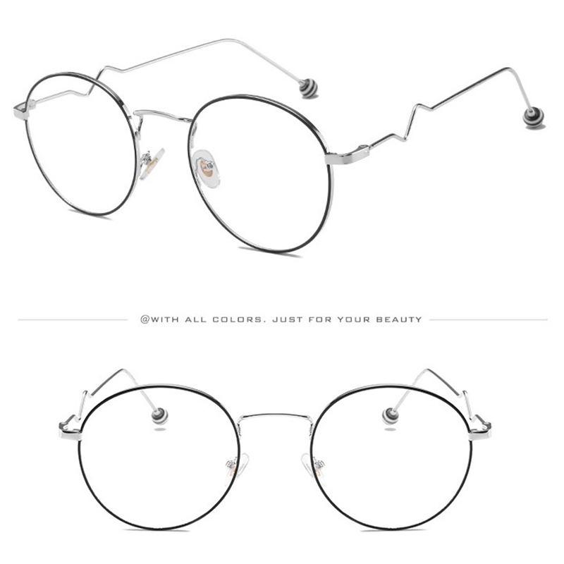 Mắt kính Nữ Nam Đơn giản Kính tròn Ánh sáng chống xanh Glasses New Fashion 1Pcs | BigBuy360 - bigbuy360.vn