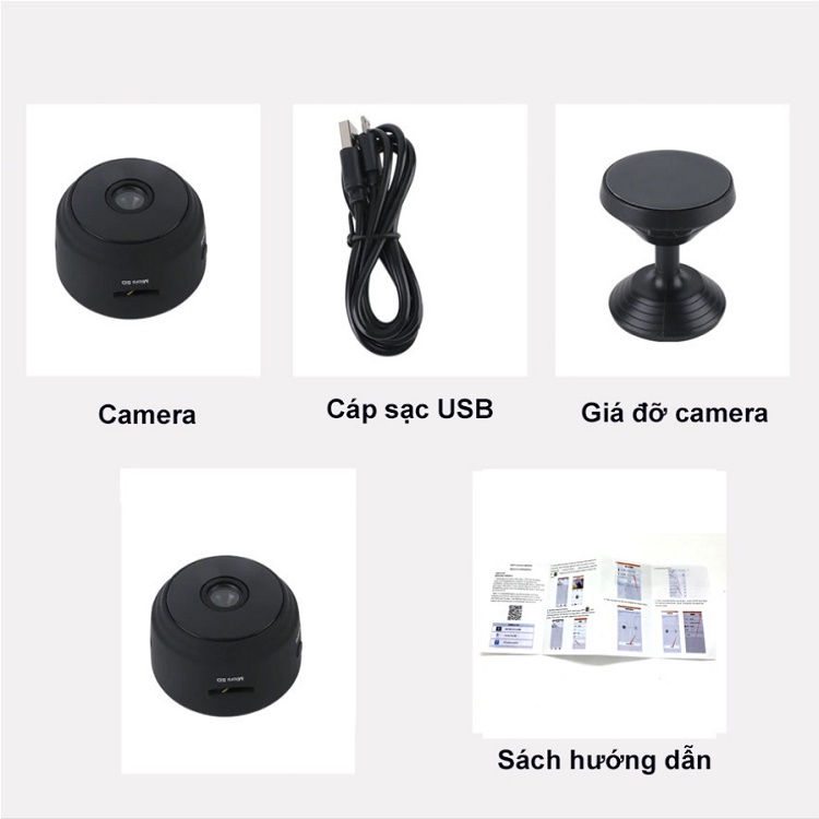 Camera Full HD, Chống Chộm - Không Dây IP Wifi 1080P - Dùng Pin Sạc Tiện Dụng  - Bảo Hành 6 Tháng