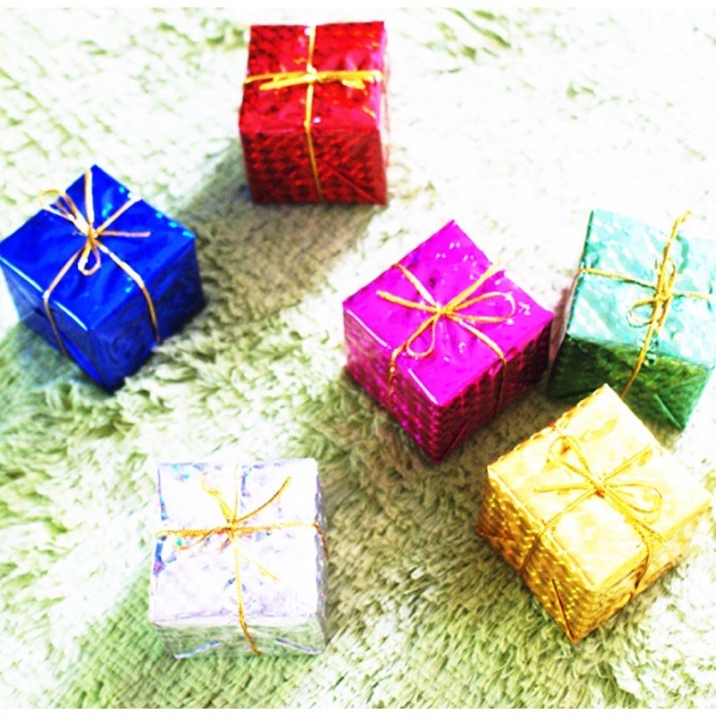 Set 6 hộp quà trang trí nhiều màu,nhiều size - HN3