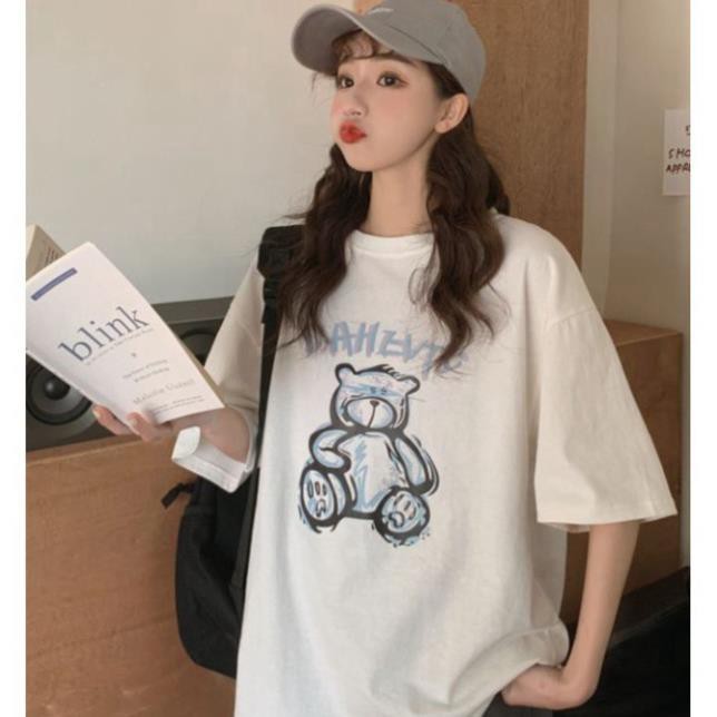 ÁO THUN, ÁO PHÔNG TAY LỠ UNISEX FORM RỘNG OVERSIZE GẤU NELLY ANIME M771 KL SHOP TTSHOP ❣