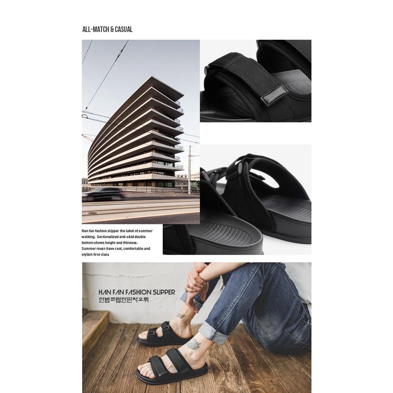 Dép đi biển MADEN phong cách Hàn Quốc trẻ trung năng động thời trang cho nam