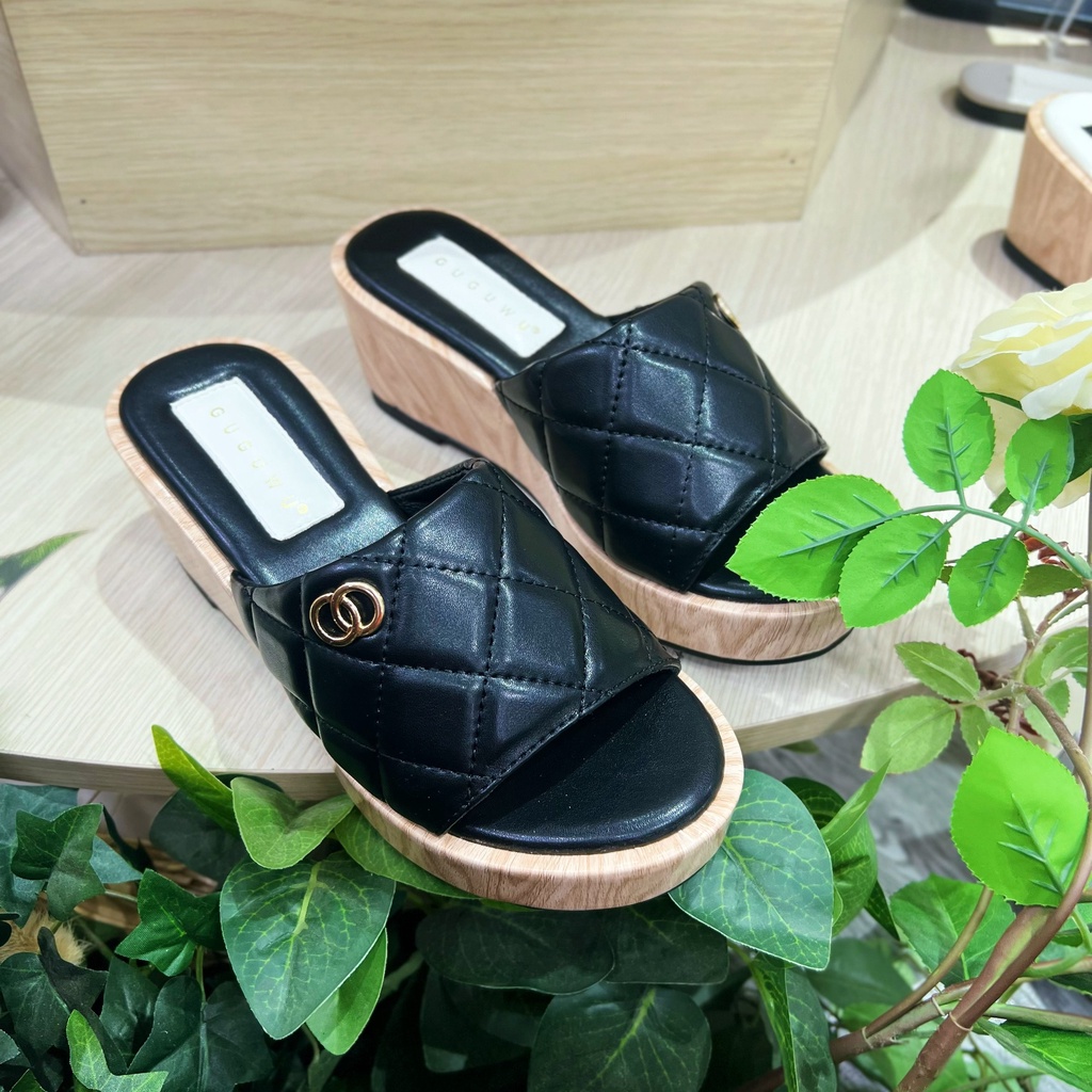 Dép Đế Xuồng Nữ Đế Gỗ Cao 6cm Cao Cấp QC TRINH LÊ SHOP GIÀY DÉP